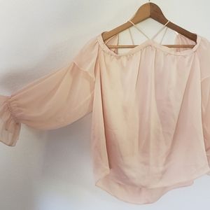 1STATE Flowy Blouse w/ Balloon Sleeves